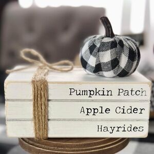 Fall Wooden Bookstack